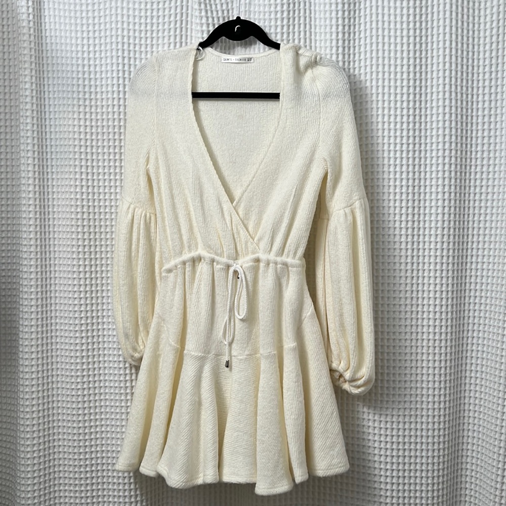 Thick cream dress
